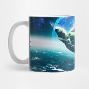 space tortoise sci fi Mug